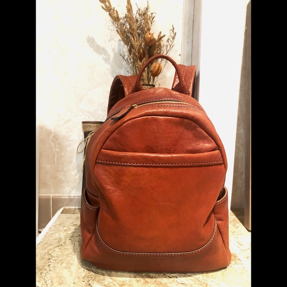 Frye Handbags - Frye Cognac Leather Backpack